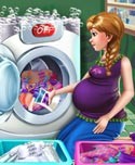 Annie Pregnant Laundry Day!