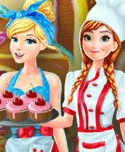 Annie and Cindy at the Cupcakes Factory